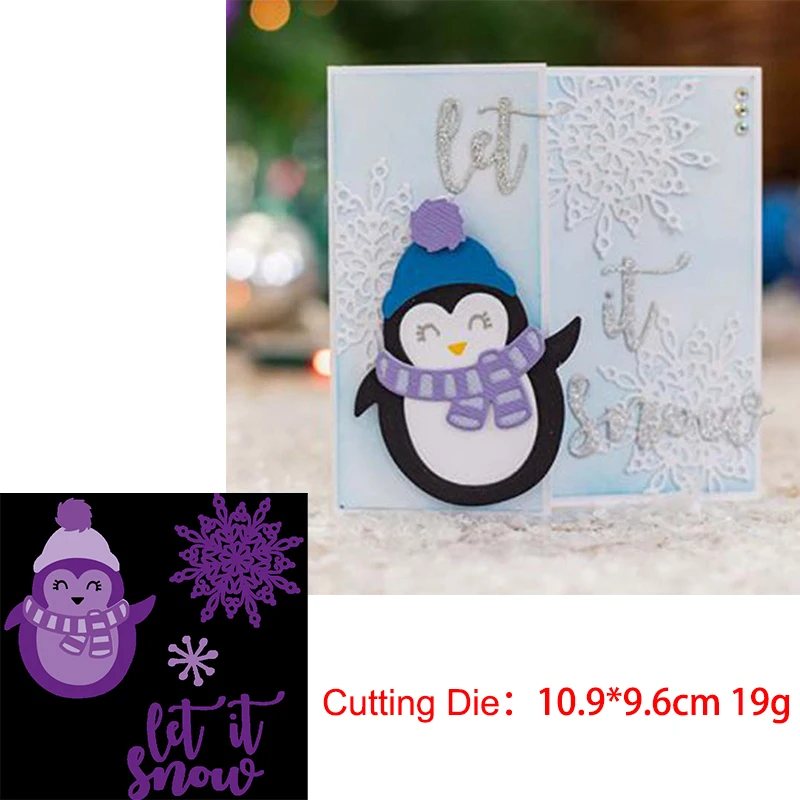 

2020 Christmas Penguin Metal Cutting Dies DIY Scrapbooking Paper Photo Album Crafts Knife Mould Cards Blade Punch Stencils Decor