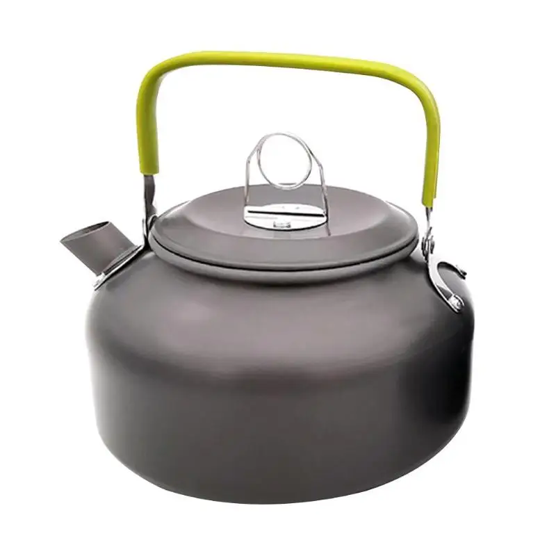 0.8L Портативный Открытый чайник, бутылка для воды, кухонная посуда, чайник для пикника, горшок, устойчивый к коррозии, жесткая обработка окислением, для приготовления пищи в палате - Цвет: 0.8L