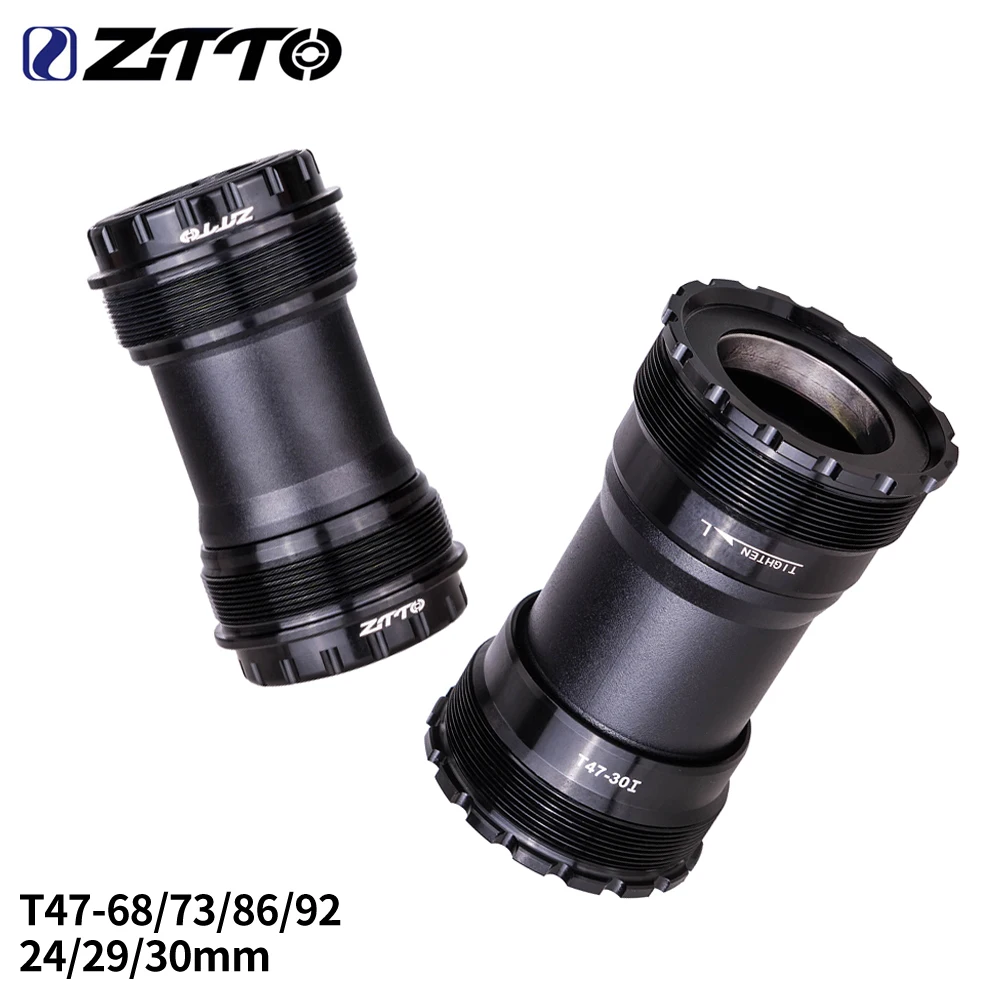 

ZTTO MTB Road Bike Bicycle Sealed Bearing Thread T47 Bottom Bracket 24 Crankset DUB 29 30mm 47 68 73mm Shell 28.99mm Spline Axis