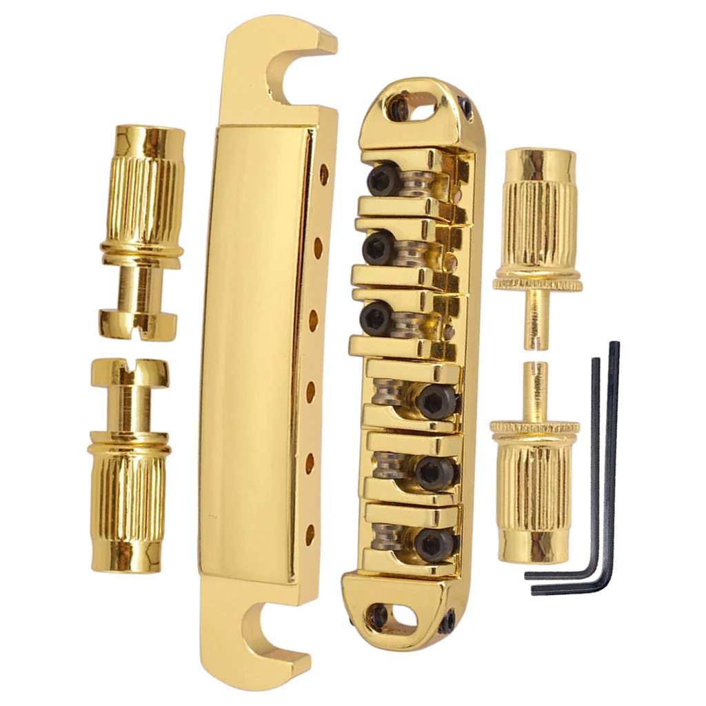 

Electric Guitar Roller Saddle Bridge Taiiece Stop Bar for