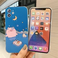 tpu phone case for iphone 6 6s 7p 8p x xr xs max 11 12 13 plus mini pro fully frosted soft shell silixca gel smart cartoon cover