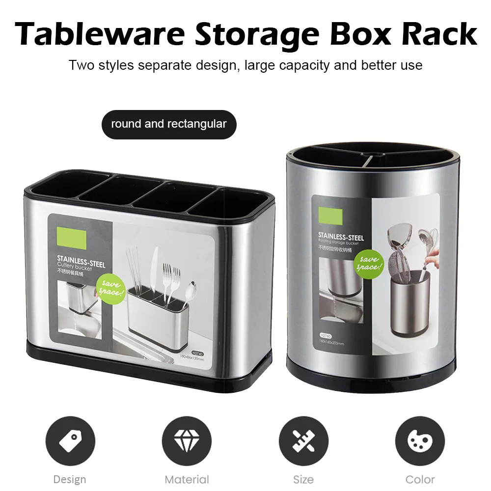 

Chopstick Holder Knife Spoon Fork Draining Cage Cutlery Organizer Tableware Storage Box Rack for Kitchen Household