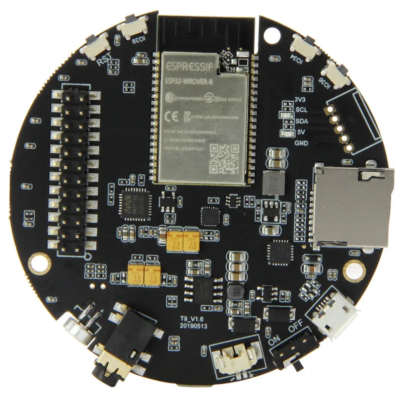 

TAudio V1.6 ESP32-WROVER SD Bluetooth WiFi Module MPU9250 WM8978 12Bits