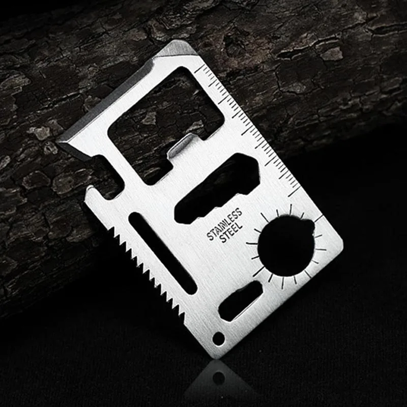 Серебристая многофункциональная отвертка карта с лезвием 1 шт. портативный