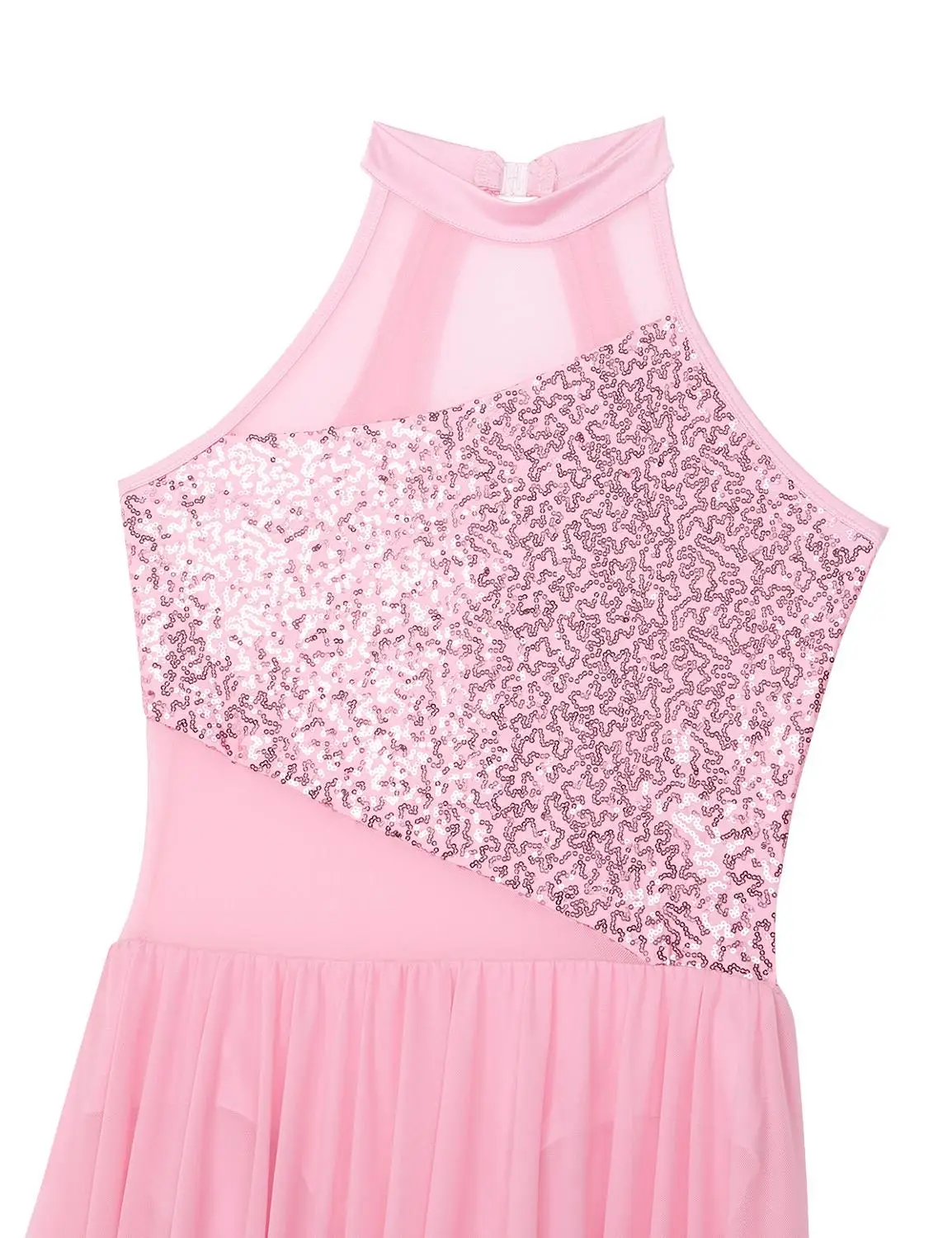 Женский костюм для гимнастики трико балета и танцев ассиметричная сетчатая юбка