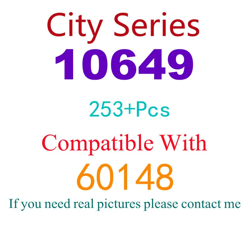 

253Pcs 10649 Building Block Toy City Series 60148 Assembled Building Block Children's Toy Gifts