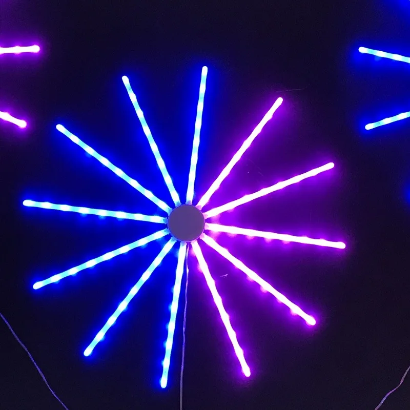 

Фейерверк s-String RGB метеорисветильник свет 12 ветвей 96 светодиодов звездный свет с дистанционным управлением Праздничная Вечеринка фестиваль...