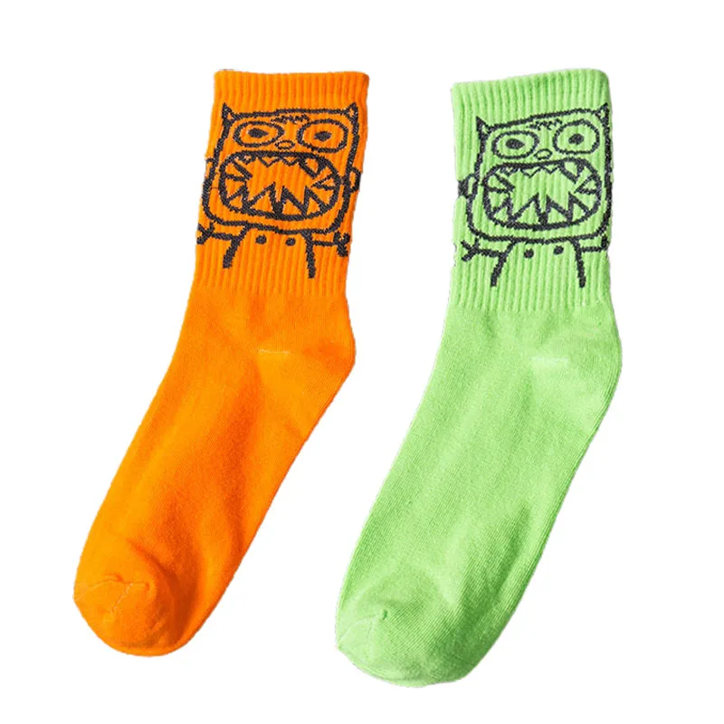 

Длинные носки до колена в стиле «хип-хоп» Стиль скейтборд носки из хлопка для мужчин и женщин; Мягкая 1 пара носки-трубы средней высоты, детск...