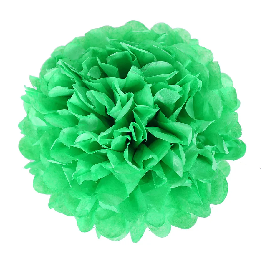light green 1 шт. Свадебные украшения Аксессуары для мероприятий помпоны из бумаги салфеток мяч день Рождения Вечеринка ребенок душ аксессуары - Цвет: light green
