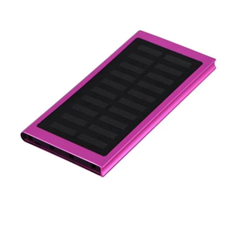 Зарядное устройство на солнечной батарее с двойным USB 20000 мАч, Внешнее зарядное устройство, портативное зарядное устройство Bateria Externa Pack для смартфона - Цвет: Золотой