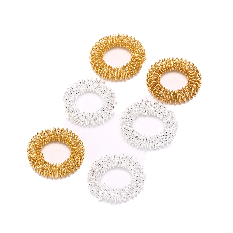 

2pcs Finger Massage Ring Health Care Acupuncture Ring Body Massager Relax Hand Finger Massage