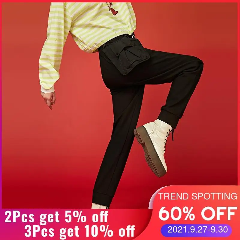 Женские шаровары с боковыми карманами на шнуровке | Женская одежда