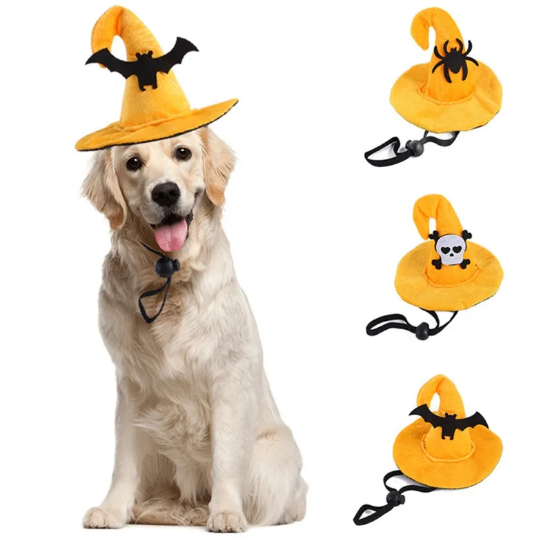 

Halloween Pet Hat Witch Hat Pet Dog Cat Spoof Caps Party Role-playing Props Skull Cosplay Funny Cat Accessories For Puppy Kitten