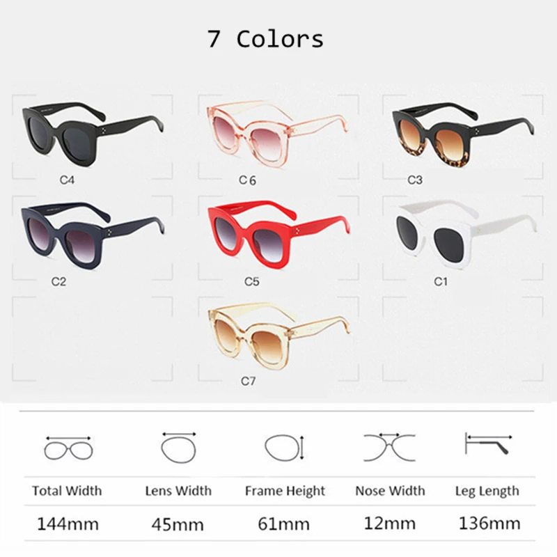 

Fashion Women's Sunglasses 2021 Trend Famous Cat Eye Sunglass Female Retro Candy Sun Glasses For Women Luxury Brand Shades UV400