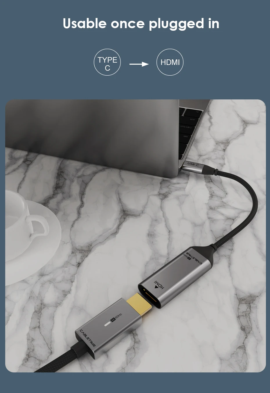 60hz thunderbolt 3 para c0mate 20 macbook pro hdmi para c033