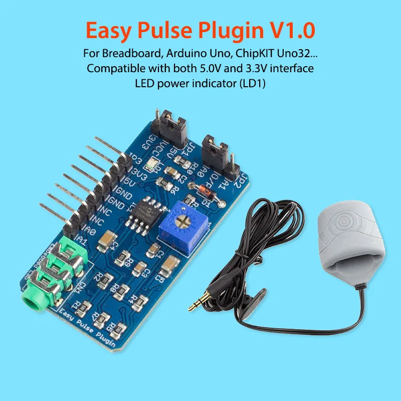 Elecrow Easy Pulse плагин V1.0 для Arduino датчик частоты сердечных сокращений электронные