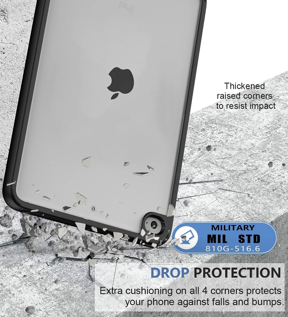 Прозрачный акриловый чехол для Apple iPad Mini 1 2 3 4 5 6, антиударный, для планшетов 7 8 9 10,2 дюйма 2020 года и Air.