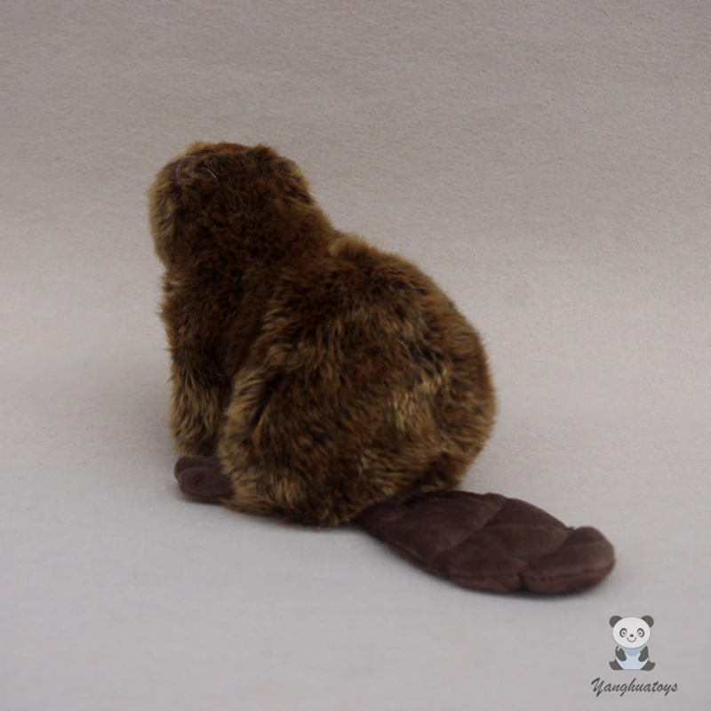 Милая мягкая игрушка в виде животных кукла настоящая жизнь плюшевый бобр детские