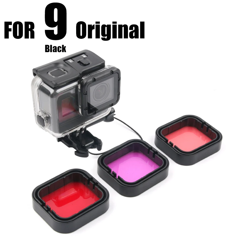 

Diving Filter Red Pink Purple waterproof Case Underwater Housing Dive Filtors For Gopro Hero 5 6 7 Black For Go Pro Accessory