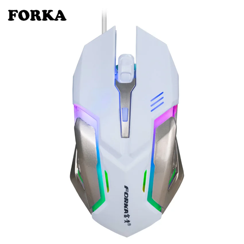 

Silent Click USB Wired Gaming Mouse 2400DPI Mute LED Optical Laptop Mouse Gamer Mice for PC Computer Notebook Game LOL Dota 2
