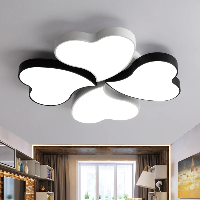 

Master bedroom lamp warm romantic room LED ceiling lamp heart-shaped creative living room lamp simple modern restaurant lighting