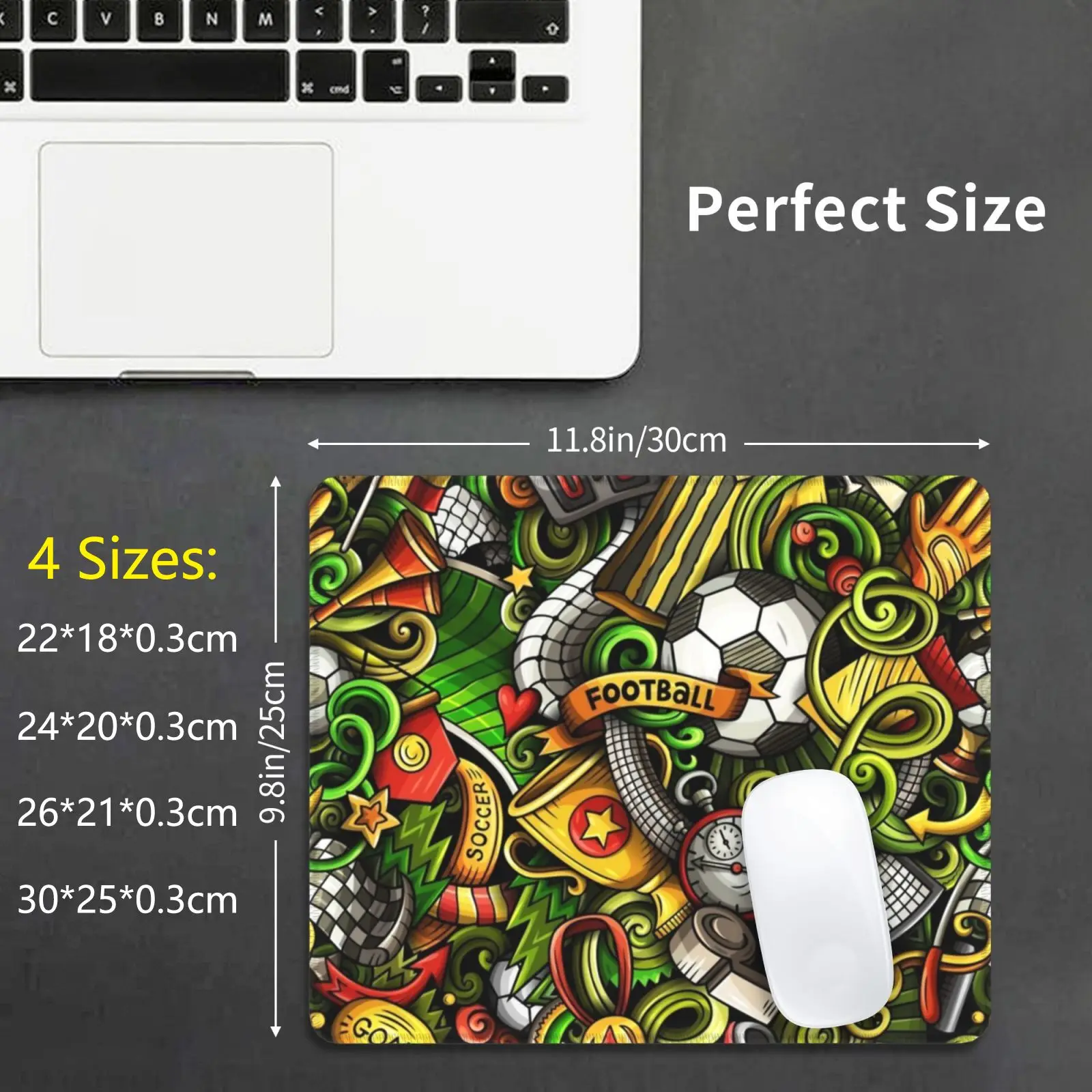 Футбол Doodle евро Лиги Мышь накладка DIY Печать Подушка креативные дудлы мультфильм