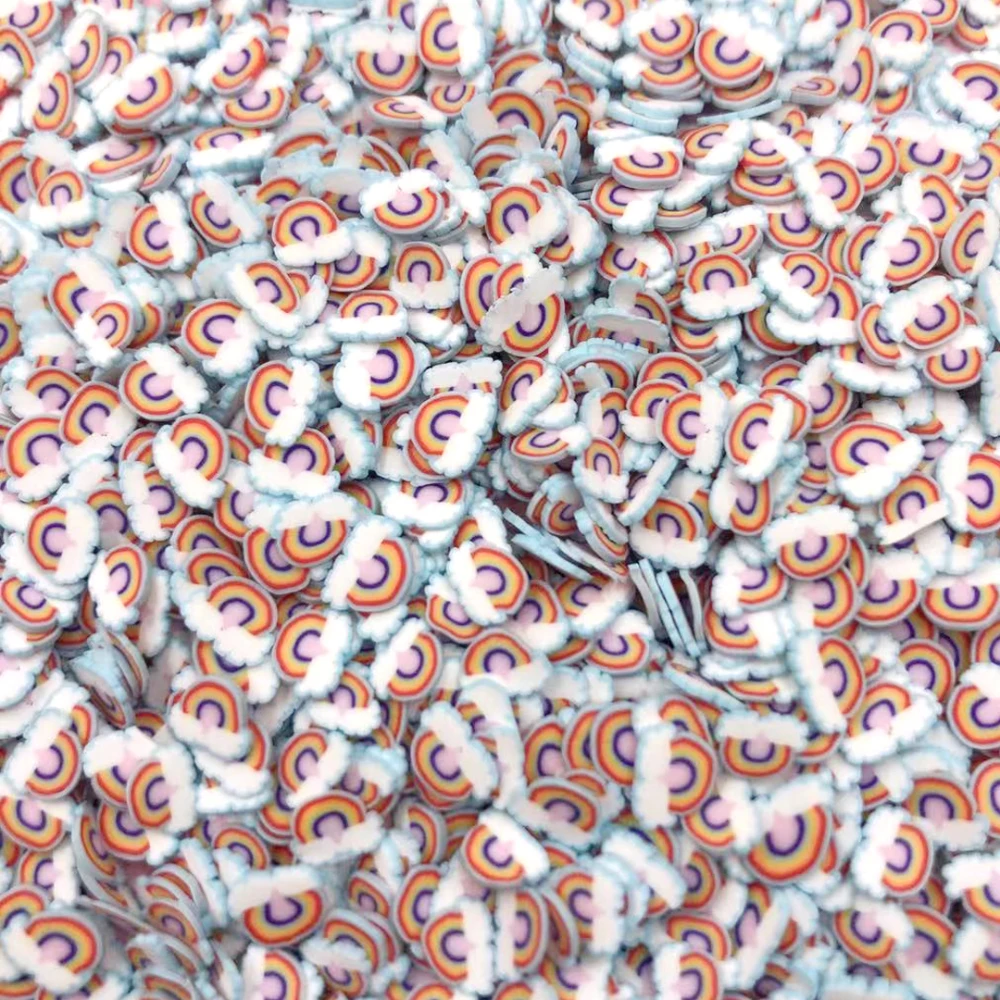 50g Blue Earth Cloud Slice Polymer Clay Colorful Sprinkles For Crafts DIY Nail Art Decoration Slime Filling Accessories - купить по