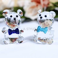 leisi fashioncraft choice crystal collection teddy bear figurines wedding home decoration xmas gifts