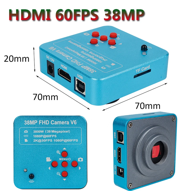 Промышленный электронный цифровой видеомикроскоп Full HD 1080P 38MP HDMI USB для ремонта