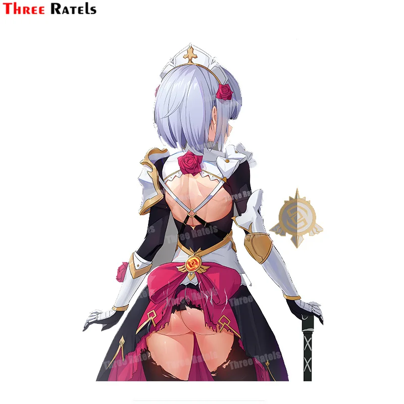 Аниме игра Noelle Genshin Three Ratels A164 ударопрочная наклейка всех размеров устойчивая к