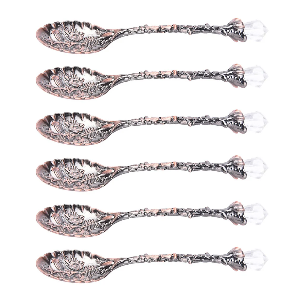 

Retro Elegant Carved Style Mini Spoon Coffee Tea Kitchen Spoons Tools Size: 112*20*10mm