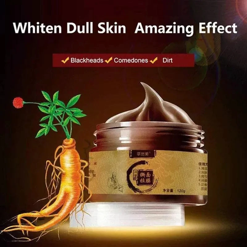 

Herbal Ginseng Beauty Peel-off Mask Tearing Shrinks Pores Mask Remove Blackheads Peels Scrub Skin Care Rejuvenate Masks