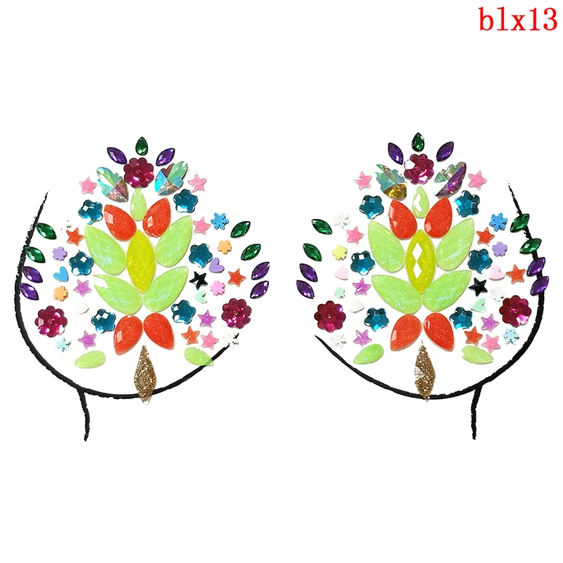 1 шт. блестящие украшения наклейки на грудь тату в стиле бохо 3D кристалл боди арт