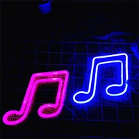 music note neon signs usb or battery powered led light signs wall decor neon light for party wedding christmas