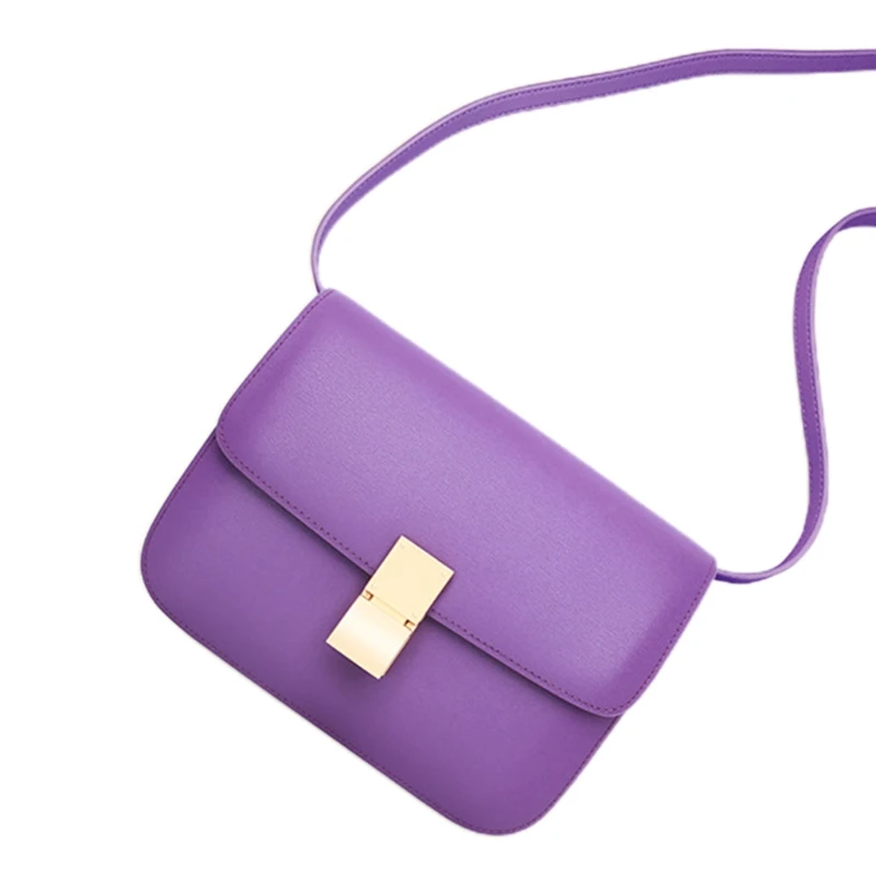 

066F Ladies Retro Messenger Bags Leather Shoulder Bag Casual Crossbody Bags Women Creative Box Bags Small Square Purse