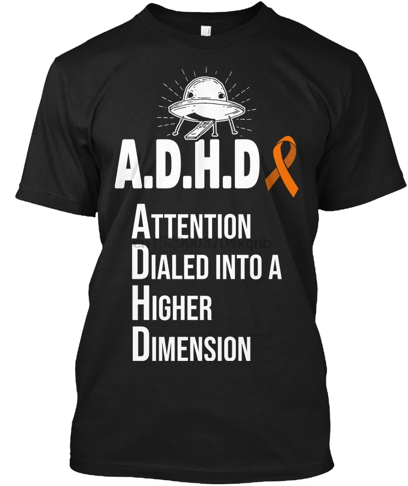 Мужская футболка с надписью ADHD In a выше мужская и женская футболка|Мужские