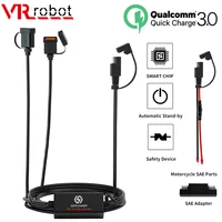 vr robot 18w motorcycle qc 3 0 usb charger waterproof sae to usb charger 12 24v motor fast charging for phone tablet gps