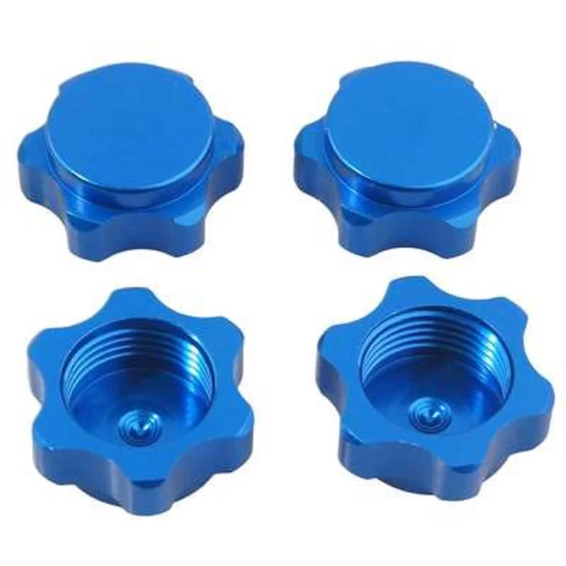 

4pcs 17mm Aluminium Alloy Wheel Hex Hub Nut Anti-Dust Cover Replacement Accessory for HSP94762 94886 1/8 RC Car Parts