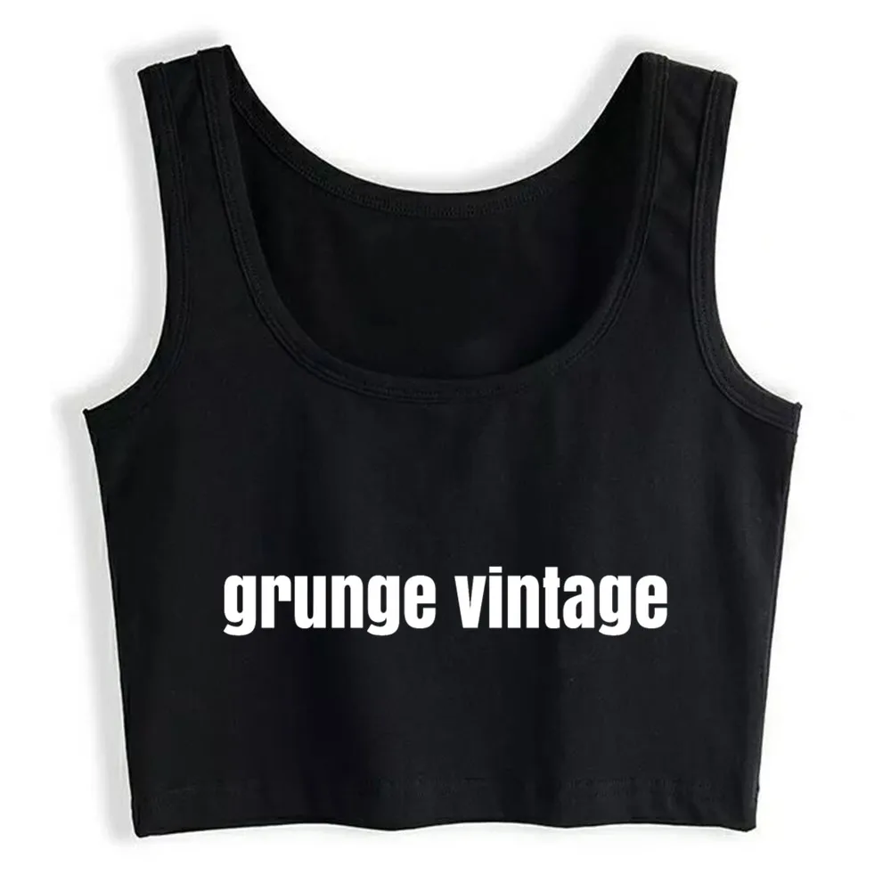 

Crop Top Women Grunge Vintage Harajuku Tank Top Women Custom Women Clothes