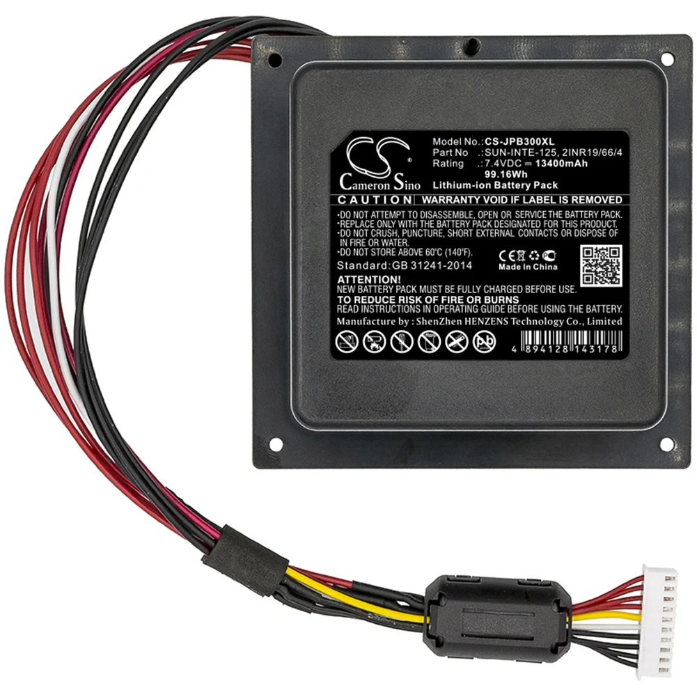 

7,4 V/13400mA 2INR19/66/4,SUN-INTE-125 JBL JBLPARTYBOX300CN,PartyBox 300