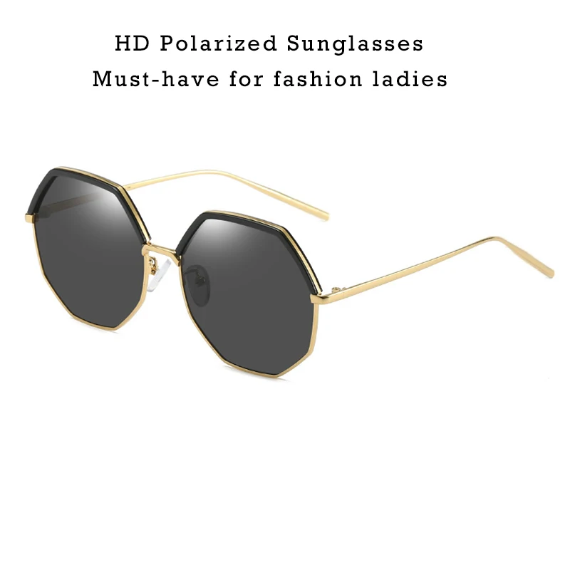 

2021 New Style Fashion Polarized Sunglasses Tide Sunglasses Women Big Frame Drive Polar Glasses Vogue Lunette De Soleil Femme