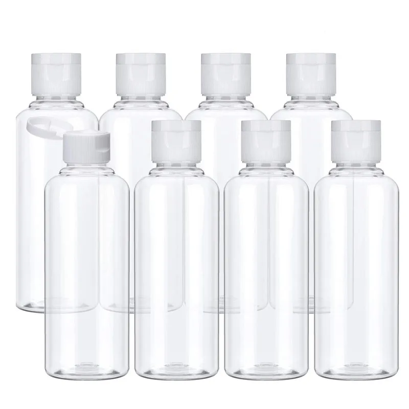 

20Pcs Plastic shampoo bottles 10/30/50/60/100ml Plastic Bottles for Travel Container for Cosmetics Lotion