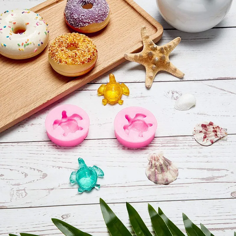 

Silicone Diy Baking Cupcake Top Lid Fondant Mold Mold Chocolate Candy Clay Mold Turtle Cake Decorating Tool 4Pcs