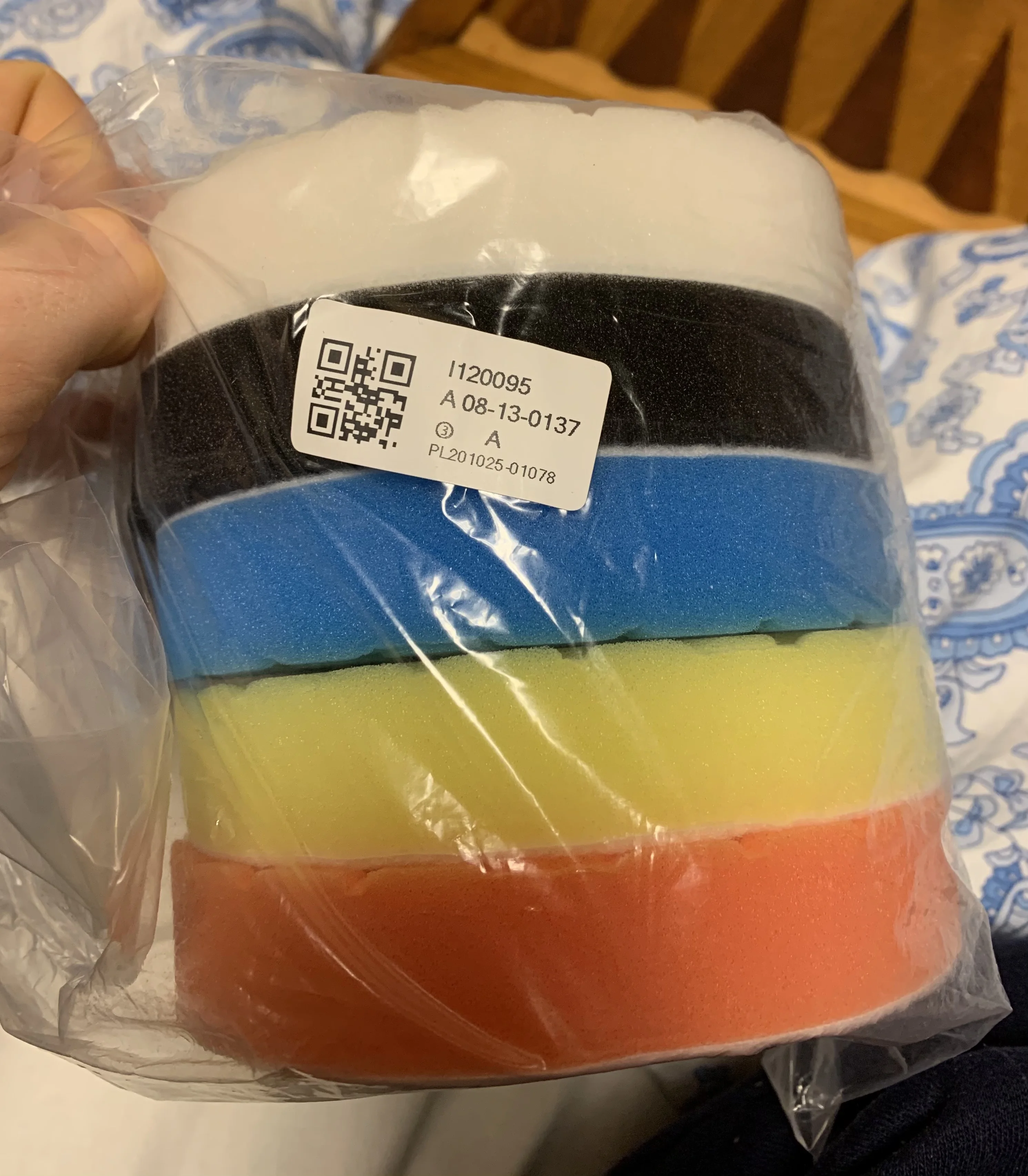 Набор полировальных губок 125 5 шт. комплект дюймов (восковые накладки мм) для