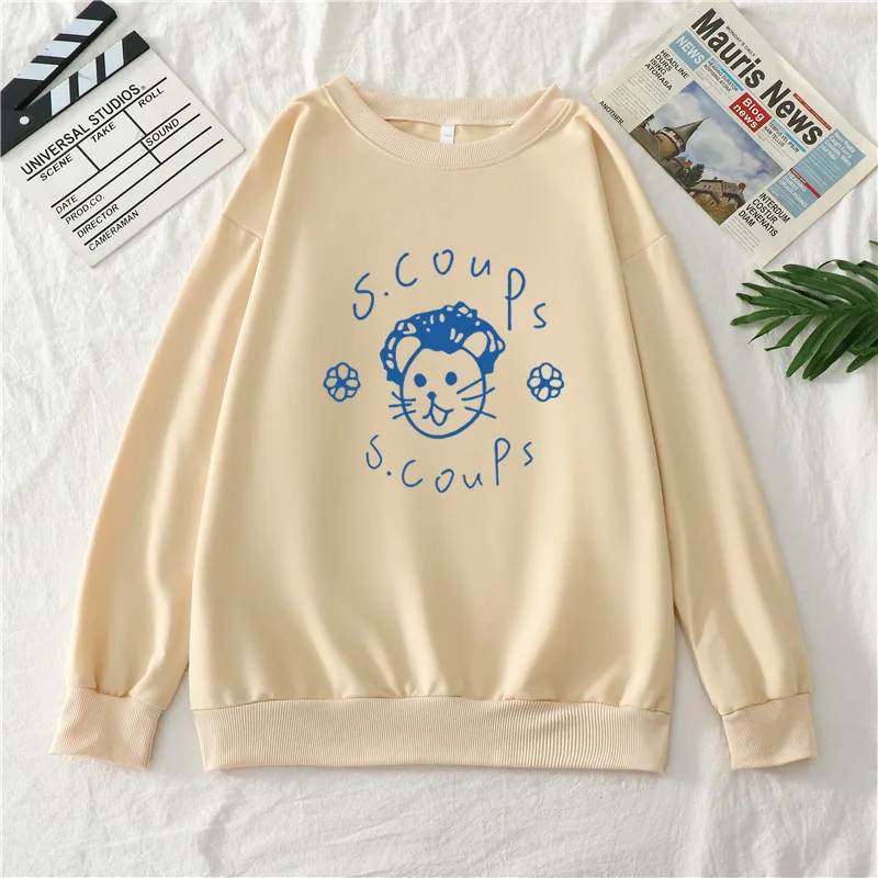 Новинка осени 2021 популярный узор милая Корейская хлопковая блузка с круглым