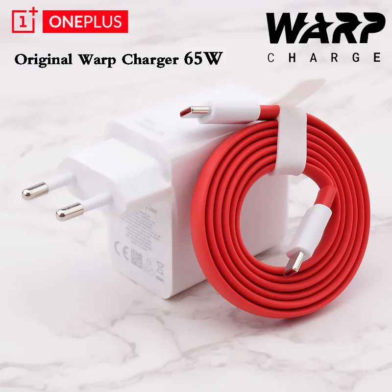 Зарядное устройство 65 Вт для OnePlus 9 Pro 9R 8T 6 5a USB-C to Dash/Warp зарядный адаптер One Plus 8 Nord 7T 7