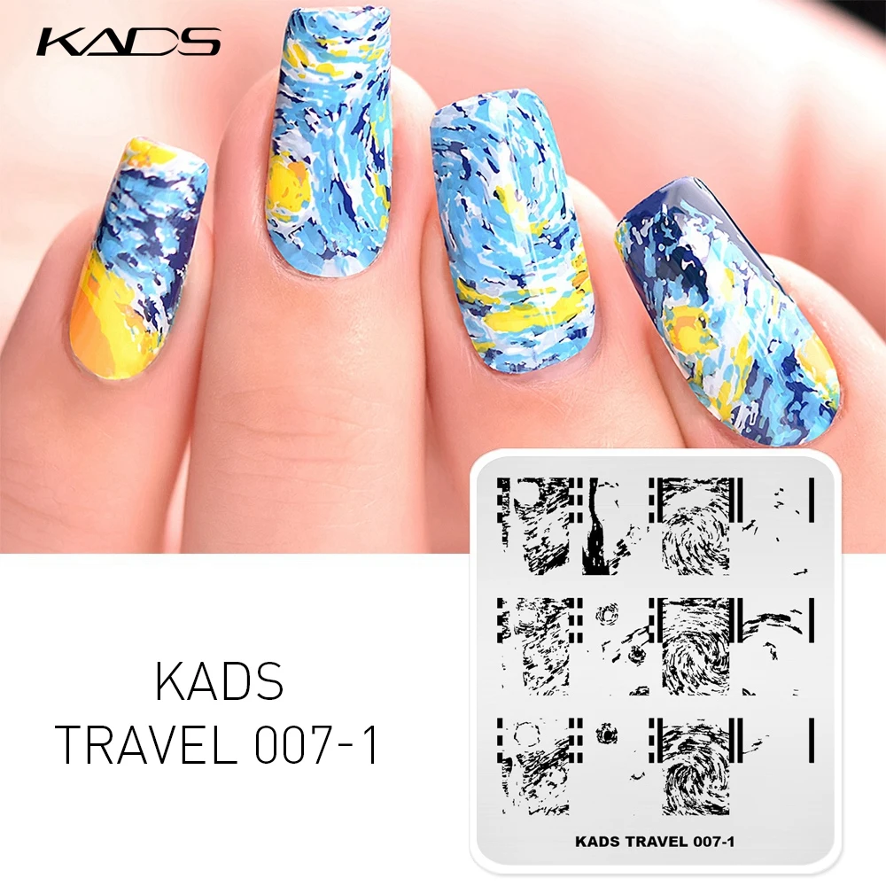 KADS стемпинг Новое поступление пластины для стемпинга штамп ногтей трафареты