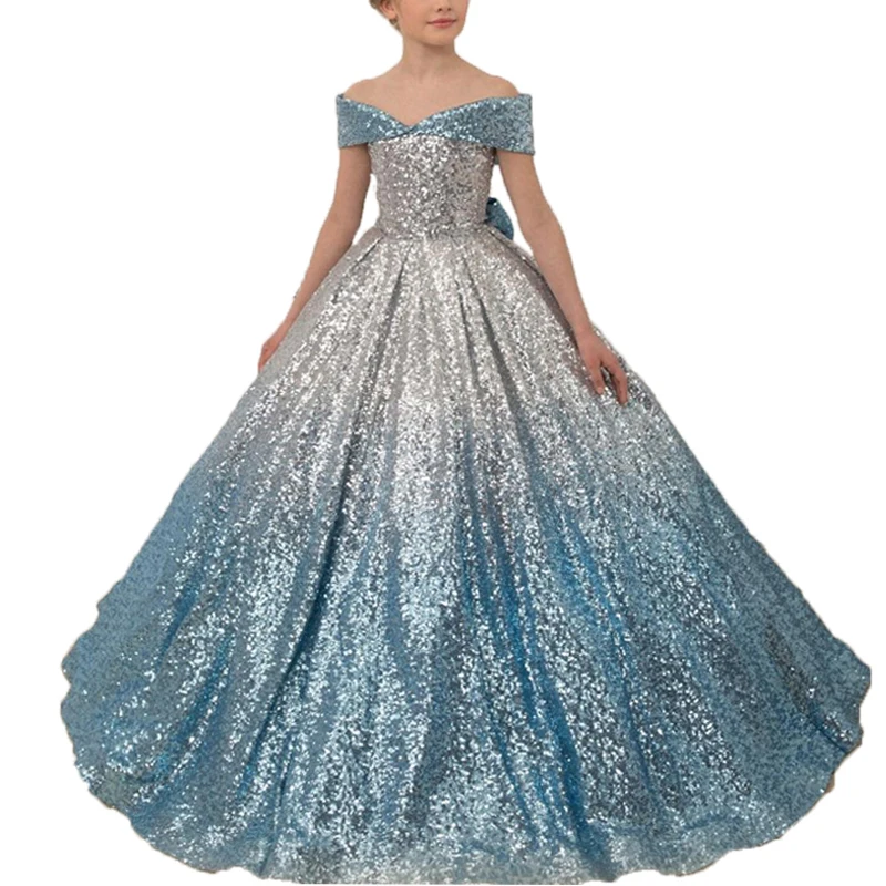 Платье принцессы для маленьких девочек вечернее платье Vestidos De Gala длинное детское