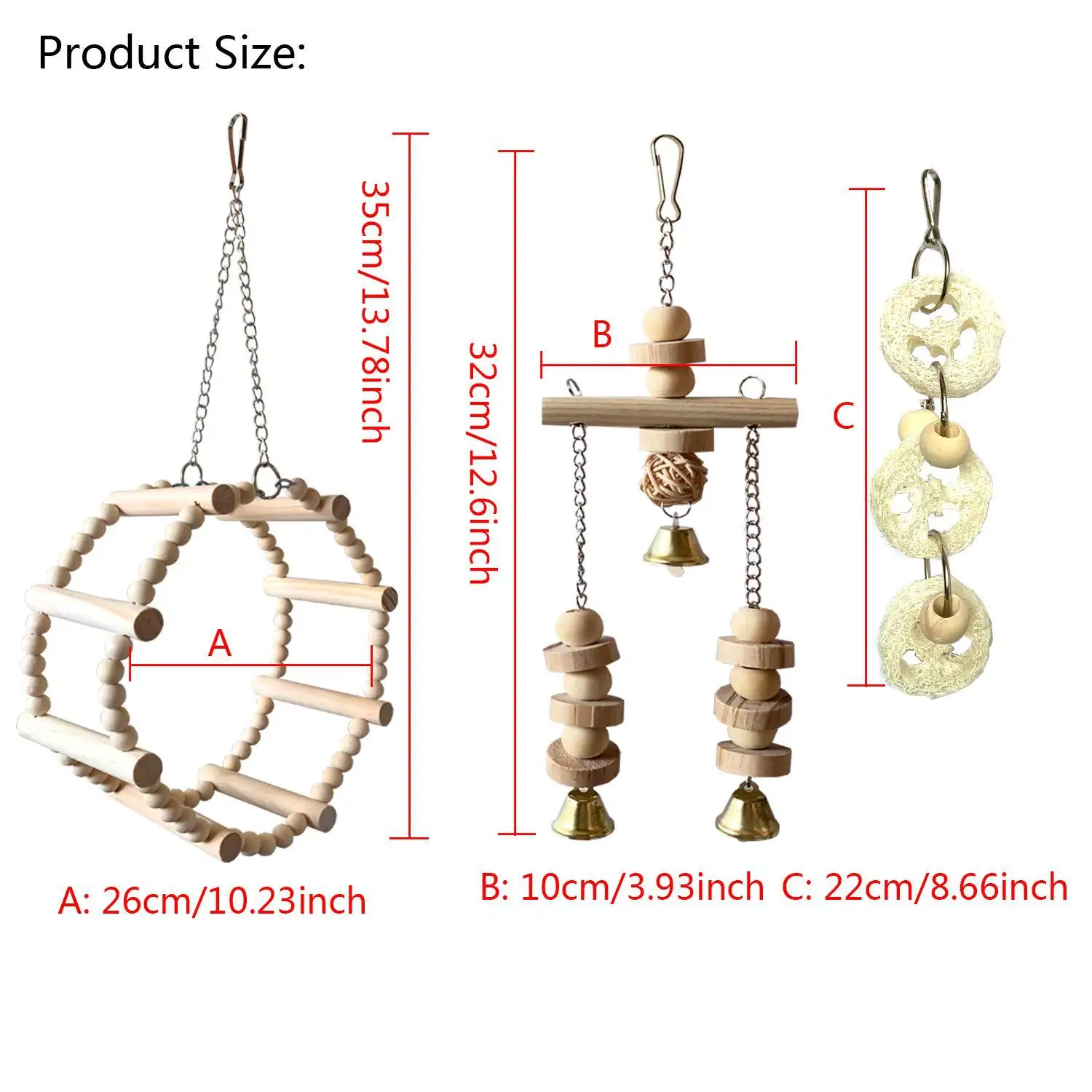 8 шт. оригинальные деревянные попугаи игрушки для домашних животных лестница