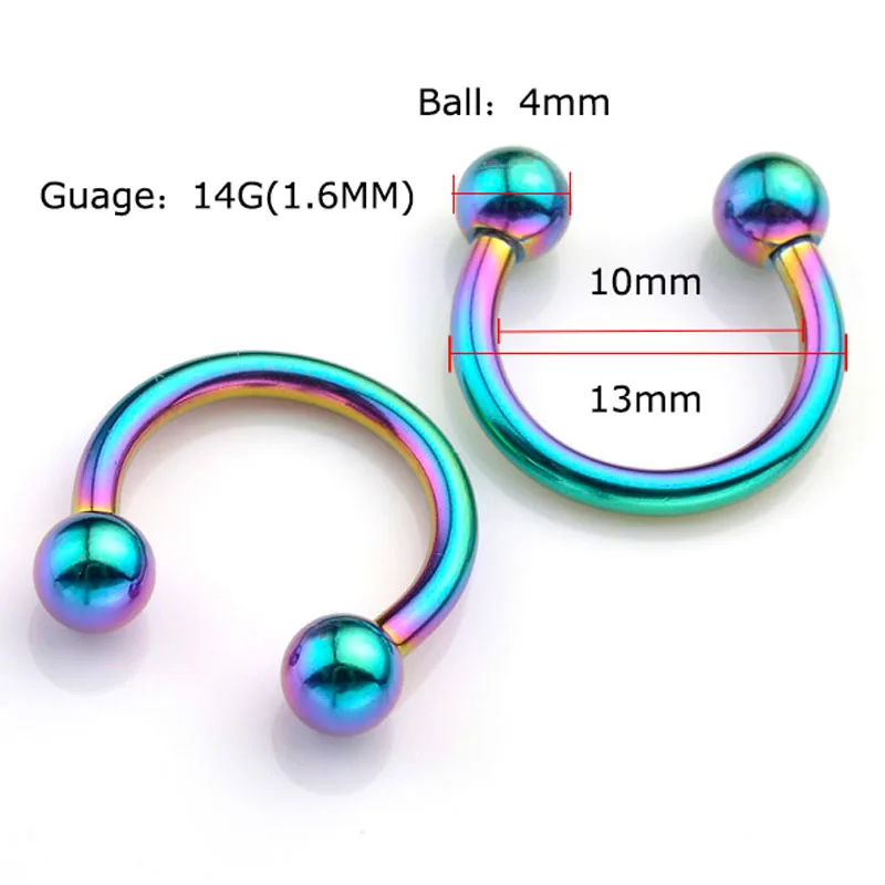 Кольцо для пирсинга носа унисекс 14 г (1 6 мм)|hoop nose|nose piercingjewelry piercing |